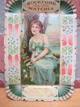 Load image into Gallery viewer, ROCKFORD WATCHES Antique Jewelry Advertising Tip Tray H D BEACH Coshocton Ohio
