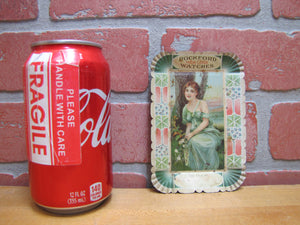 ROCKFORD WATCHES Antique Jewelry Advertising Tip Tray H D BEACH Coshocton Ohio
