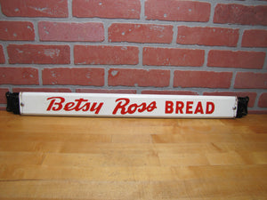 BETSY ROSS BREAD Old Double Sided Embossed Metal Country Store Doorpush Advertising Sign Door Push