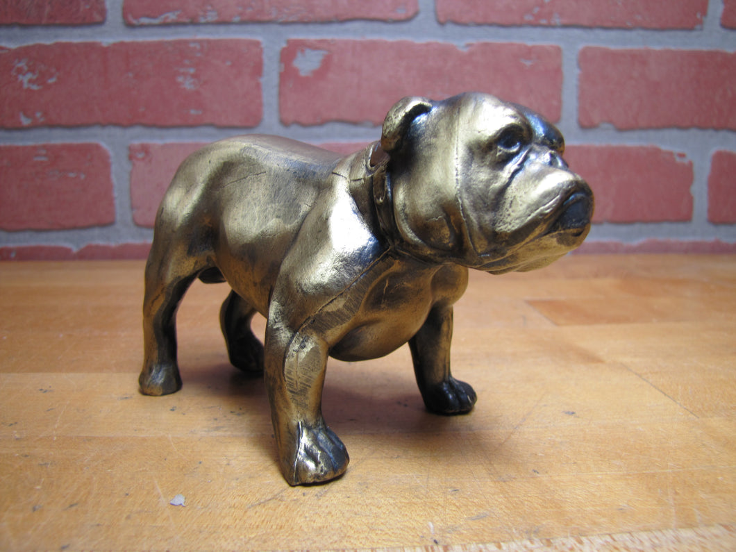 YALE University Bulldog Old Figural Dog Paperweight Statue Decorative Art Souvenir Advertising