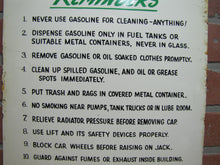 Load image into Gallery viewer, SERVICE STATION SAFETY REMINDERS Old Shop Advertising Sign GOOD HOUSEKEEPING PROMOTES SALES AND SAFETY
