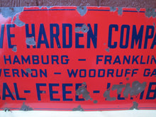 Load image into Gallery viewer, REEVE HARDEN Co COAL FEED LUMBER Antique Porcelain Advertising Sign Baltimore Enamel
