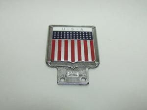 USA 48 STAR Old Auto Truck Badge Plate Topper Sign UNITED STATES OF AMERICAN RED WHITE BLUE AMERICANA Ornate J R GAUNT LONDON