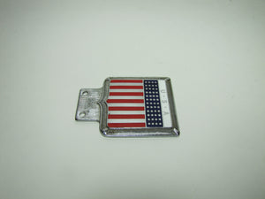 USA 48 STAR Old Auto Truck Badge Plate Topper Sign UNITED STATES OF AMERICAN RED WHITE BLUE AMERICANA Ornate J R GAUNT LONDON