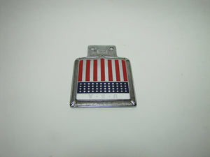 USA 48 STAR Old Auto Truck Badge Plate Topper Sign UNITED STATES OF AMERICAN RED WHITE BLUE AMERICANA Ornate J R GAUNT LONDON