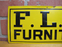 Load image into Gallery viewer, F L GRANT SALAMANCA FURNITURE UNDERTAKING Orig Old Embossed Tin Advertising Sign
