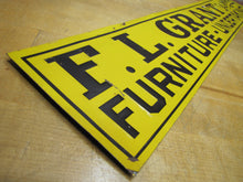 Load image into Gallery viewer, F L GRANT SALAMANCA FURNITURE UNDERTAKING Orig Old Embossed Tin Advertising Sign
