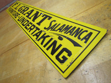 Load image into Gallery viewer, F L GRANT SALAMANCA FURNITURE UNDERTAKING Orig Old Embossed Tin Advertising Sign
