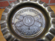 Load image into Gallery viewer, PRATT CHUCK MUFFLERS Old Advertising Ashtray Tray Sign FRANKFORT NY Tool Equipment Ad
