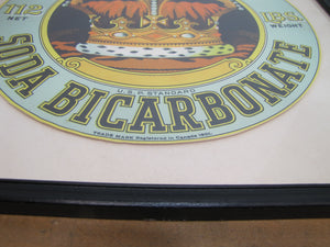 SODA BICARBONATE 112 LBS Old Barrel Advertising Label Sign trade mark 1901 Canada