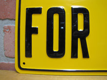Load image into Gallery viewer, LOOK OUT FOR CARS NOS Old Railroad Gas Station Safety Advertising Embossed Steel Sign
