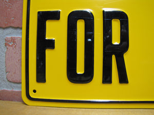 LOOK OUT FOR CARS NOS Old Railroad Gas Station Safety Advertising Embossed Steel Sign