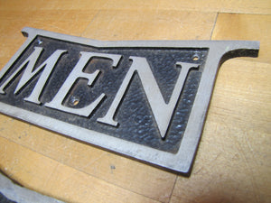 MEN WOMEN Pair Old Signs Bathroom Restroom Gas Station Diner Bar Pub Tavern Shop Advertising
