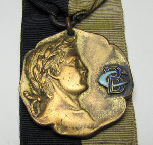 1916 BC BOSTON COLLEGE Wrestling Antique Sports Award Medallion DIEGES & CLUST Plated