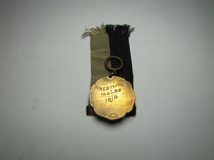 1916 BC BOSTON COLLEGE Wrestling Antique Sports Award Medallion DIEGES & CLUST Plated