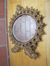 Load image into Gallery viewer, Antique Griffin Dragon Beast Fleur De List Bevel Edge Easel Back Mirror 7361
