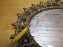 Load image into Gallery viewer, Antique Griffin Dragon Beast Fleur De List Bevel Edge Easel Back Mirror 7361

