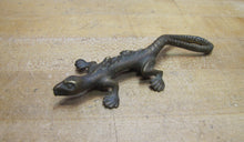 Load image into Gallery viewer, COMPLIMENTS OF C BUCHHOLTZ Co HOBOKEN NJ Antique Advertising Gecko Lizard Brass Bronze Foundry Company Ad
