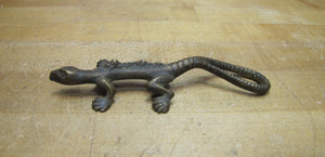 COMPLIMENTS OF C BUCHHOLTZ Co HOBOKEN NJ Antique Advertising Gecko Lizard Brass Bronze Foundry Company Ad