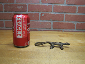 COMPLIMENTS OF C BUCHHOLTZ Co HOBOKEN NJ Antique Advertising Gecko Lizard Brass Bronze Foundry Company Ad