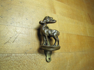 DEER BUCK REINDEER Old Small Interior Door Knocker Bathroom B&B Cabin Lodge Architectural Hardware Element