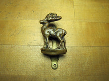 Load image into Gallery viewer, DEER BUCK REINDEER Old Small Interior Door Knocker Bathroom B&amp;B Cabin Lodge Architectural Hardware Element
