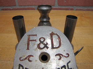 F&D PERFECTORS Antique Advertising Cigar Store Cutter BRUNHOFF Mfg Co CINCINNATI Lamp Lighter Counter Top Display