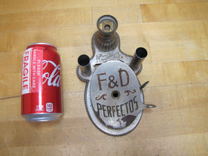 F&D PERFECTORS Antique Advertising Cigar Store Cutter BRUNHOFF Mfg Co CINCINNATI Lamp Lighter Counter Top Display