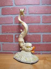 Load image into Gallery viewer, Serpent Dauphin Koi Devil Fish Old Prototype Cast Iron Doorstop Decorative Art Statue Figural Door Stopper
