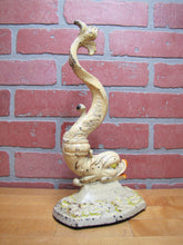 Load image into Gallery viewer, Serpent Dauphin Koi Devil Fish Old Prototype Cast Iron Doorstop Decorative Art Statue Figural Door Stopper
