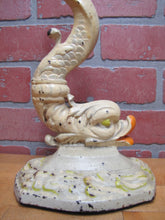 Load image into Gallery viewer, Serpent Dauphin Koi Devil Fish Old Prototype Cast Iron Doorstop Decorative Art Statue Figural Door Stopper
