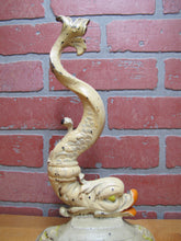 Load image into Gallery viewer, Serpent Dauphin Koi Devil Fish Old Prototype Cast Iron Doorstop Decorative Art Statue Figural Door Stopper
