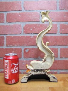 Serpent Dauphin Koi Devil Fish Old Prototype Cast Iron Doorstop Decorative Art Statue Figural Door Stopper