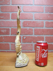 Serpent Dauphin Koi Devil Fish Old Prototype Cast Iron Doorstop Decorative Art Statue Figural Door Stopper