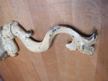 Load image into Gallery viewer, Serpent Dauphin Koi Devil Fish Old Prototype Cast Iron Doorstop Decorative Art Statue Figural Door Stopper
