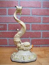 Load image into Gallery viewer, Serpent Dauphin Koi Devil Fish Old Prototype Cast Iron Doorstop Decorative Art Statue Figural Door Stopper
