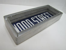 Load image into Gallery viewer, Old Porcelain WOOD STREET Sign name road custom aluminum framed advertising
