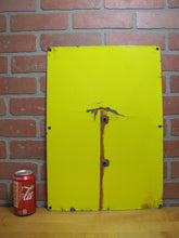 Load image into Gallery viewer, CAUTION ASBESTOS DUST HAZARD Old Porcelain Industrial Repair Shop Safety Advertising Sign
