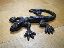 Load image into Gallery viewer, Antique Cast Iron Lizard Serpent Gecko Salamander Figural Paperweight Decorative Desk Art

