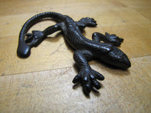 Load image into Gallery viewer, Antique Cast Iron Lizard Serpent Gecko Salamander Figural Paperweight Decorative Desk Art
