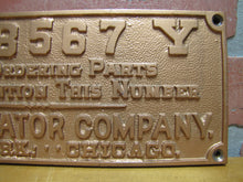 Load image into Gallery viewer, OTIS ELEVATOR Co NEW YORK CHICAGO Antique Cast Iron Advertising Part # Plaque Sign
