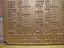 Load image into Gallery viewer, OTIS ELECTRIC ELEVATOR NEW YORK CHICAGO USA Antique Cast Iron Advertising Plaque Sign Patent

