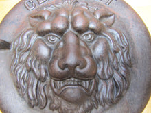 Load image into Gallery viewer, LIONS HEAD BEAST CLEAN OUT Antique Cast Iron Architectural Hardware Element
