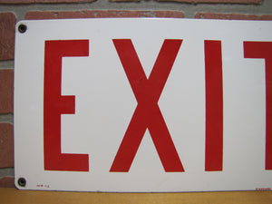 EXIT Old Porcelain Industrial Gas Station Repair Shop Sign STANDARD CLEVELAND OHIO