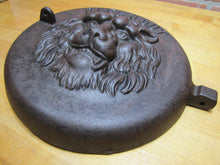 Load image into Gallery viewer, LIONS HEAD BEAST CLEAN OUT Antique Cast Iron Architectural Hardware Element
