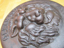 Load image into Gallery viewer, LIONS HEAD BEAST CLEAN OUT Antique Cast Iron Architectural Hardware Element
