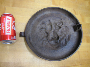 LIONS HEAD BEAST CLEAN OUT Antique Cast Iron Architectural Hardware Element
