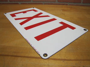 EXIT Old Porcelain Industrial Gas Station Repair Shop Sign STANDARD CLEVELAND OHIO