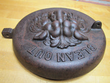 Load image into Gallery viewer, LIONS HEAD BEAST CLEAN OUT Antique Cast Iron Architectural Hardware Element
