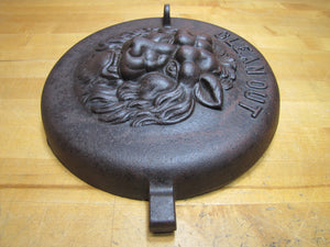 LIONS HEAD BEAST CLEAN OUT Antique Cast Iron Architectural Hardware Element